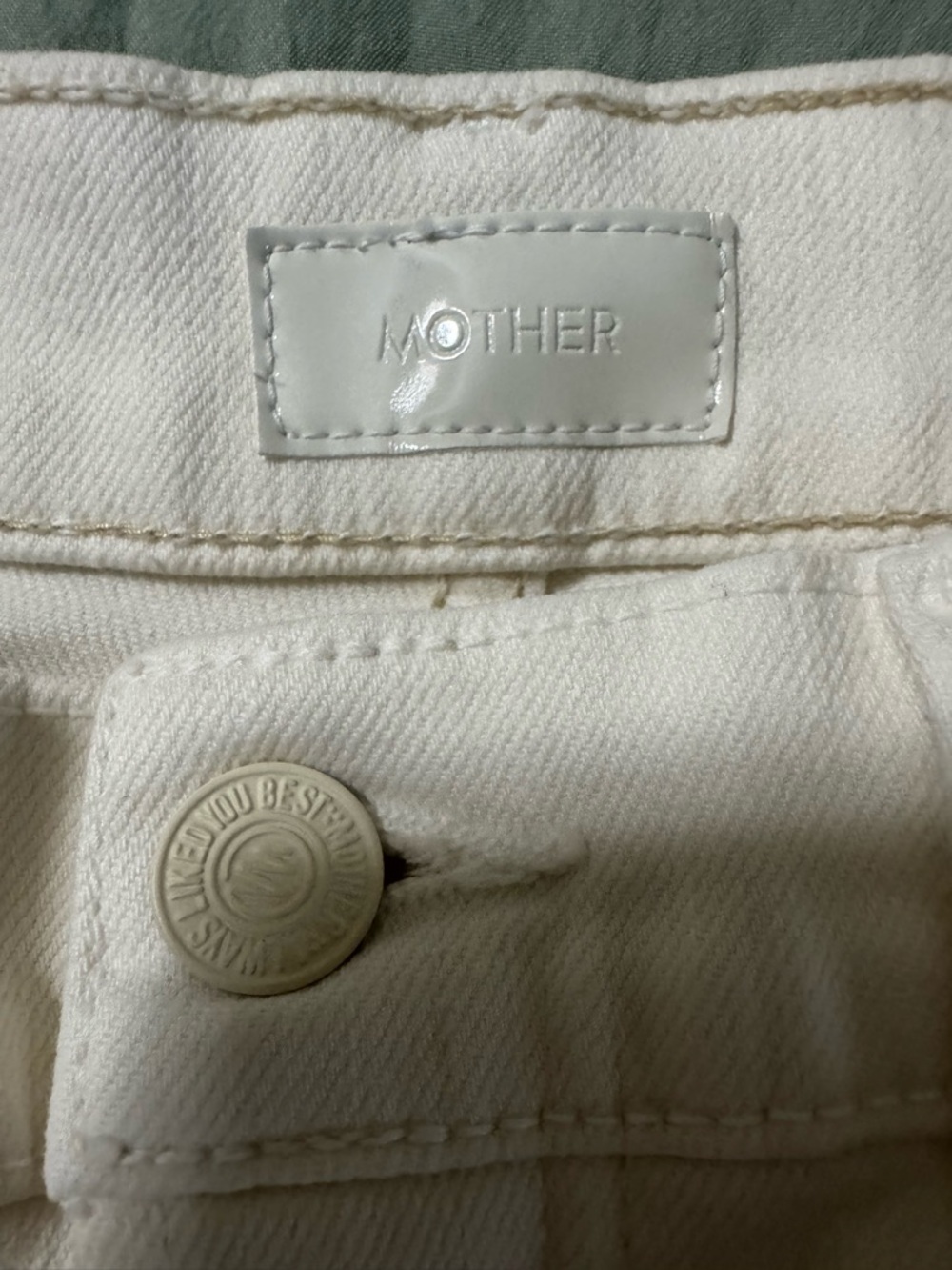 MOTHER The Tripper Ankle Fray “play date white” High Rise Cropped Size 28 - Picture 6 of 9